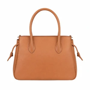 High-End N Women's Tan Brown Faux Leather Tote Handbag